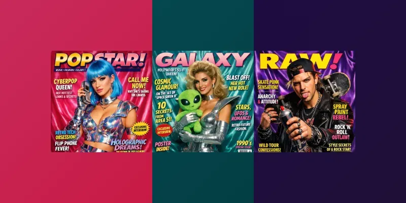 Iconic Pop Magazine Cover Generator App | PromptBase