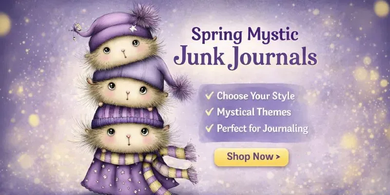 Spring Mystic Outlands Junk Journals Midjourney Prompt | PromptBase