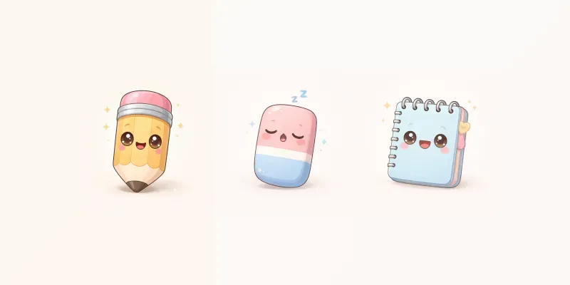 Kawaii School Supply Characters Generator App | PromptBase