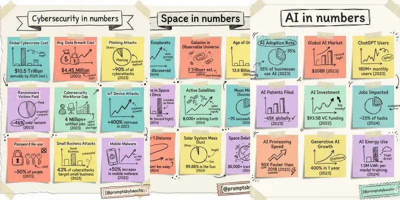Sticky Notes Numbers Dashboard Generator App | PromptBase