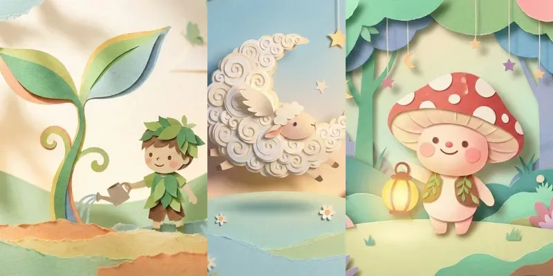 Original Papercut Fantasy Characters Generator App | PromptBase