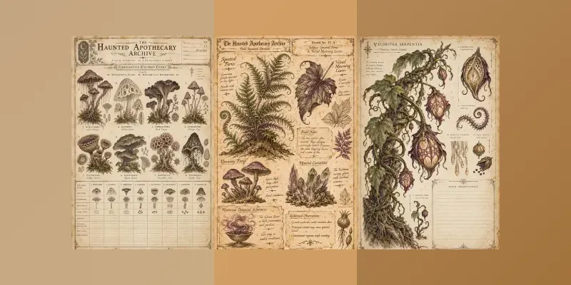 Haunted Apothecary Field Notes Generator App | PromptBase