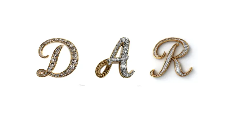 Diamond Gold Cursive Letter Generator App | PromptBase