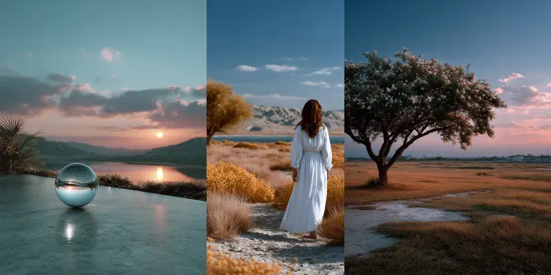 Cinematic Minimalist Desert Visuals Generator App | PromptBase