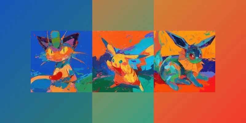 Pokemon Dynamic Abstract Art Generator App | PromptBase