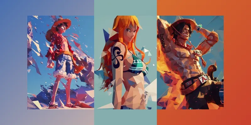 Low Poly One Piece Characters Generator App | PromptBase