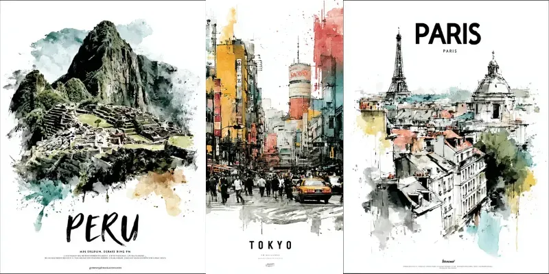 Cityscape Poster Pack Generator App | PromptBase