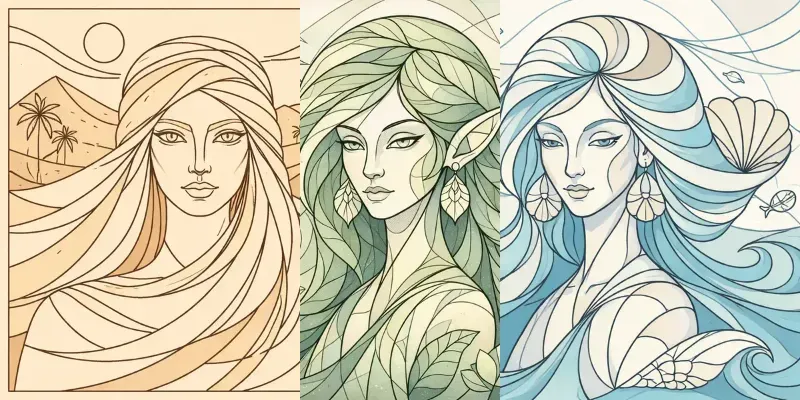 Geometric Line Civilizations Portrait Generator App | PromptBase