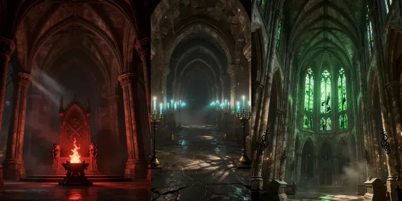 Cinematic Gothic Dark Fantasy Architecture Leonardo Ai Prompt | PromptBase
