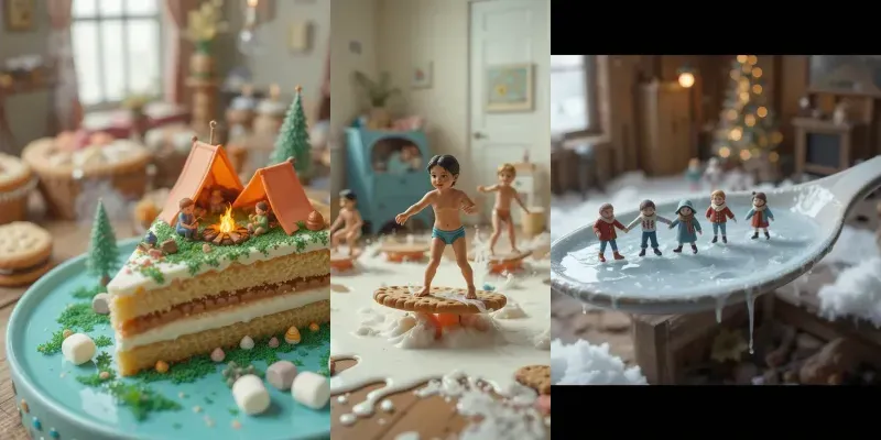 Miniature Humans In Everyday Scenes Generator App | PromptBase