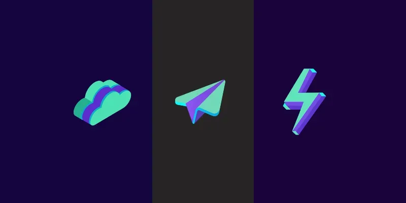 3d Isometric Neon Gradient App Icons Ui Generator App | PromptBase