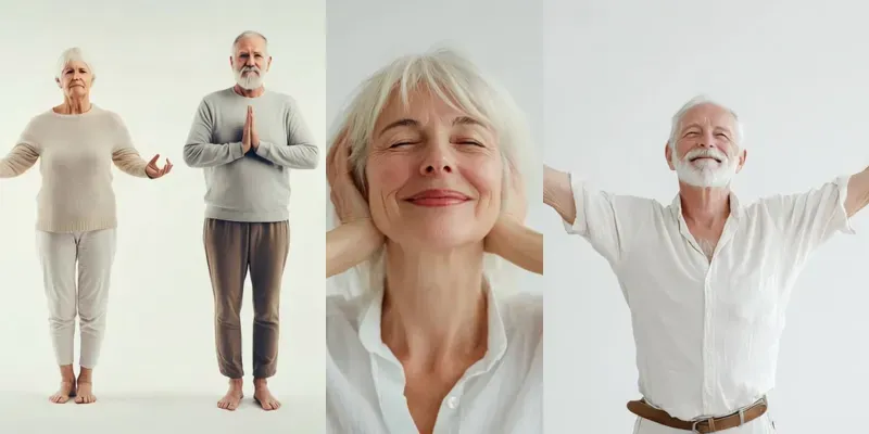 Wellness Poses On Clean Backgrounds Generator App | PromptBase