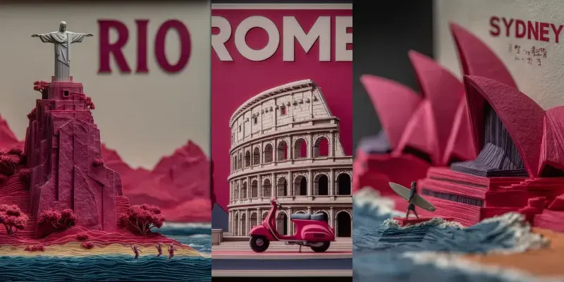 Mini World City Posters Pack Generator App | PromptBase