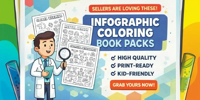 Infographic Coloring Book Packs ChatGPT Image Prompt | PromptBase