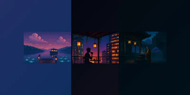 Pixel Art Scenes Calm Retro Vibes Generator App | PromptBase
