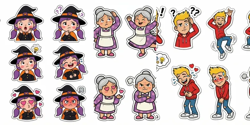 Custom Cartoon Character Sticker Sheet Generator App | PromptBase