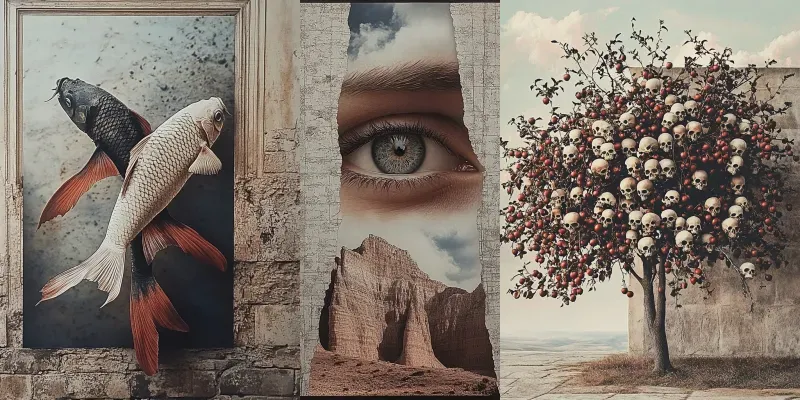 Surreal Fragile Collages Midjourney Prompt | PromptBase