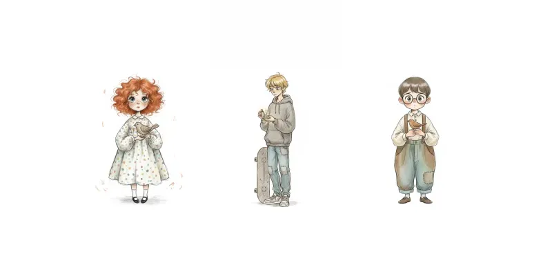 Expressive Sketch Characters Generator App | PromptBase