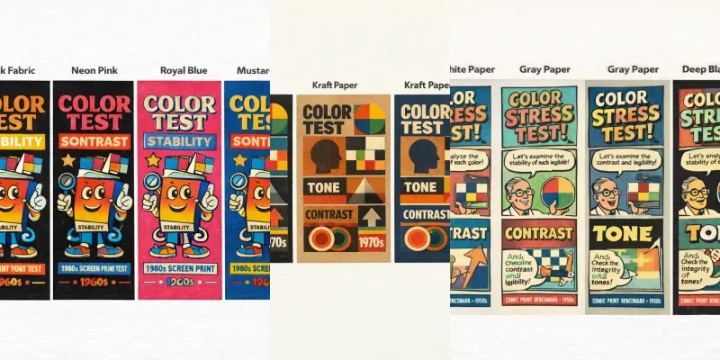 Retro Color Print Stress Test Generator App | PromptBase