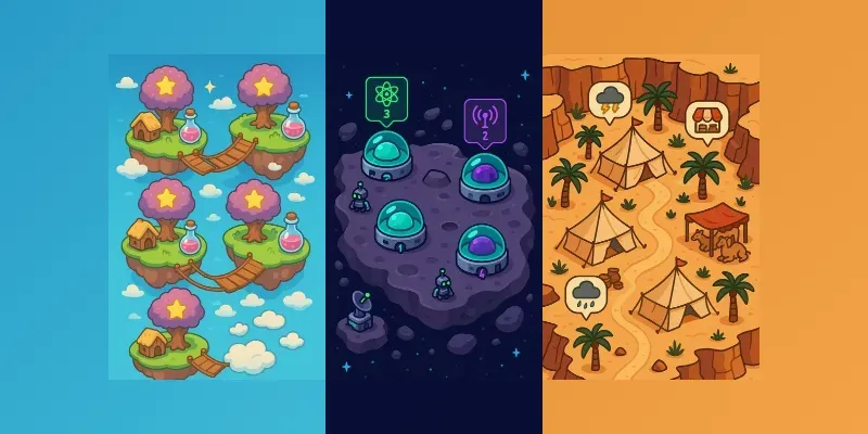 Top Down Game Map Illustrations Generator App | PromptBase
