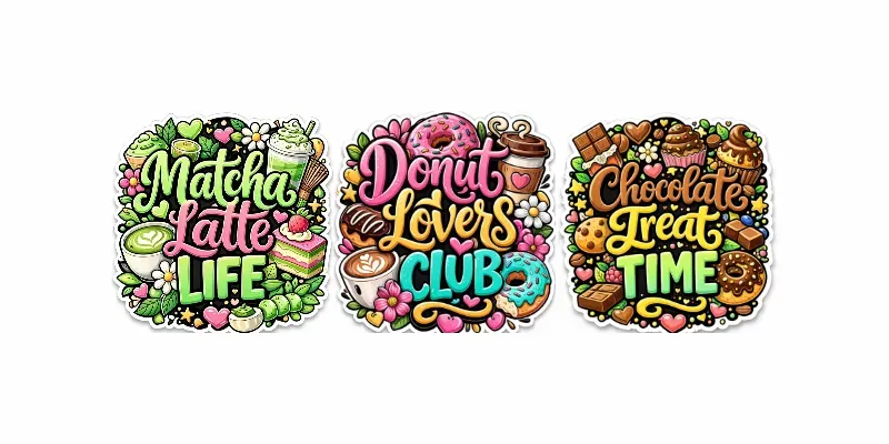 Cafe Sticker Typography Generator App | PromptBase