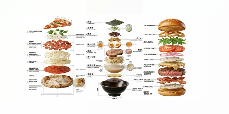 Technical Exploded Recipe Infographic Generator App | PromptBase