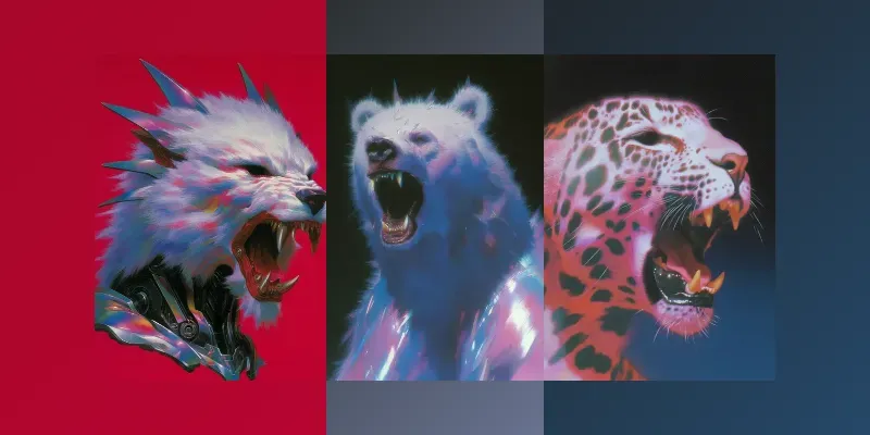 Neon Cyber Creatures Portraits Generator App | PromptBase