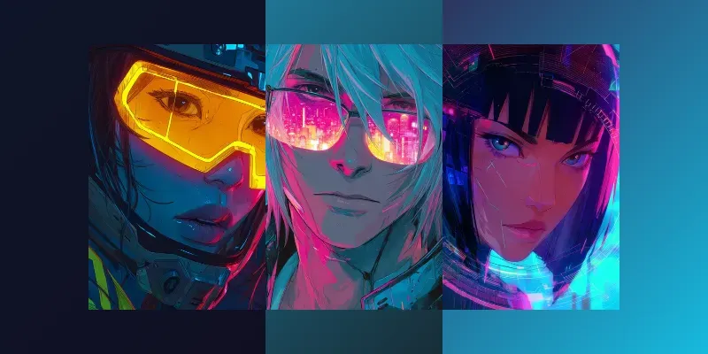 Cyberpunk Neon Anime Portraits Generator App | PromptBase
