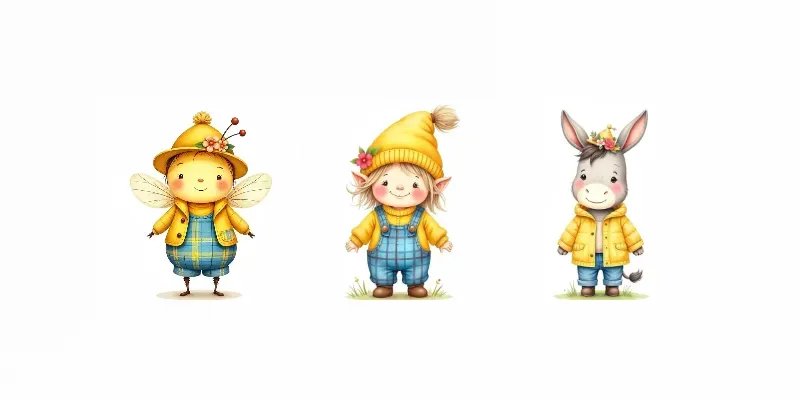 Watercolor Spring Characters Generator App | PromptBase