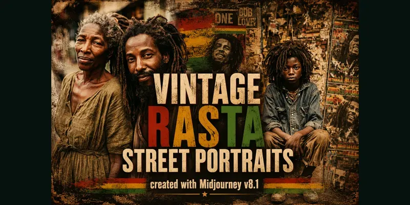 Vintage Rasta Street Portraits Generator App | PromptBase