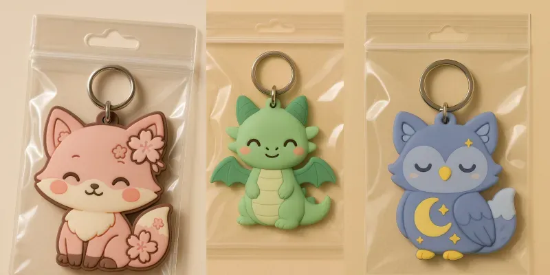 Kawaii Cute Animal Keychain Collections ChatGPT Image Prompt | PromptBase