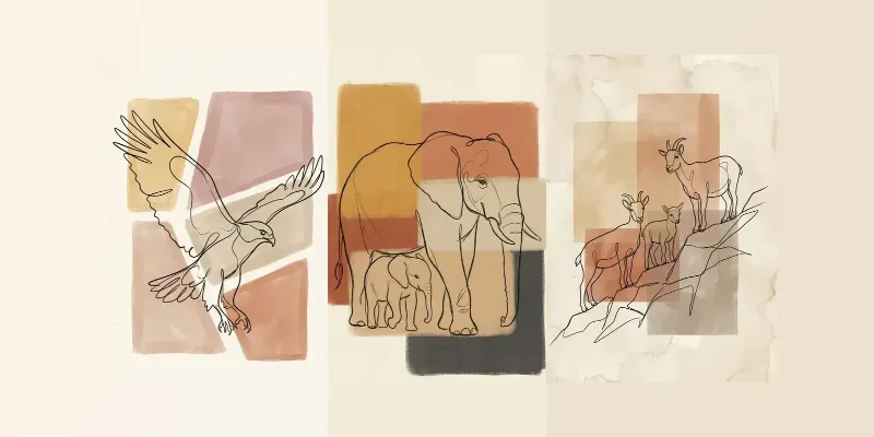 Minimalist Line Art Desert Sketches Generator App | PromptBase