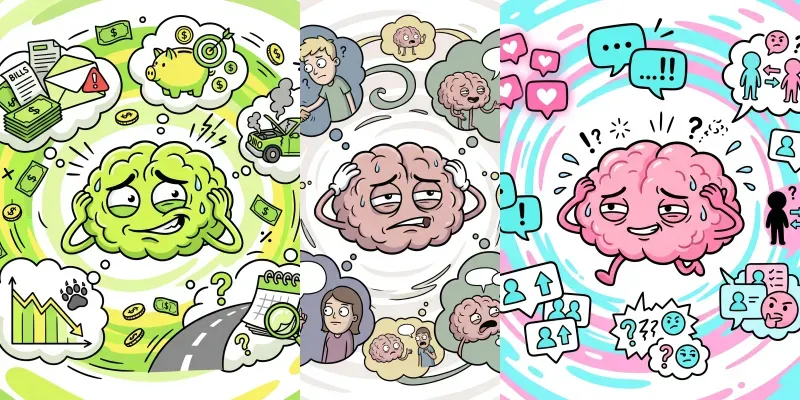 Overthinking Brain Cartoon Generator App | PromptBase