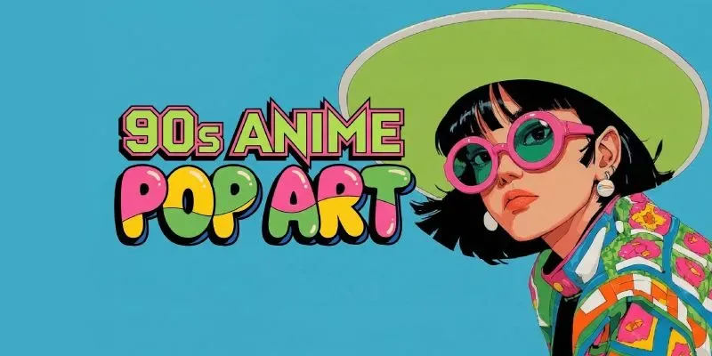 Retro 90s Anime Pop Art Midjourney Prompt | PromptBase