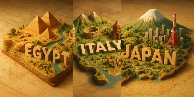 Miniature 3d World Map Diorama Art Generator App | PromptBase