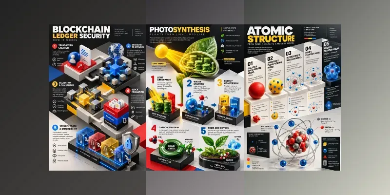 Minimalist 3D Infographic Posters ChatGPT Image Prompt | PromptBase