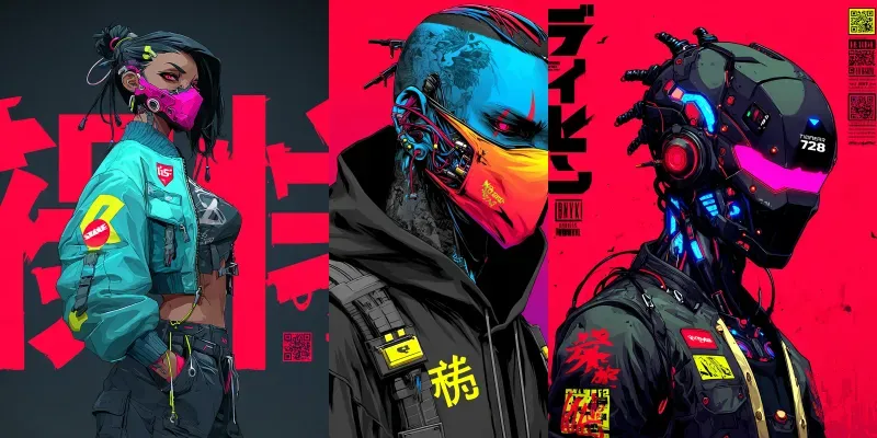 Cyberpunk Anime Style Illustration Generator App | PromptBase