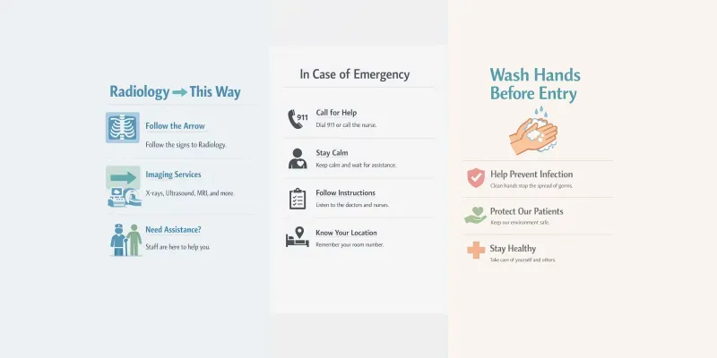 Hospital Wayfinding Poster Generator App | PromptBase