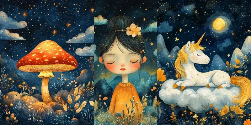 Whimsical Kid Storybook Illustration Art Midjourney Prompt | PromptBase