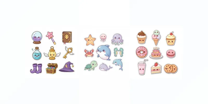 Adorable Sticker Sheet Design Prompts Generator App | PromptBase