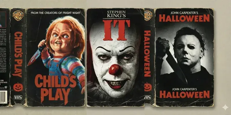 1990 Horror Movie VHS Covers Gemini Image Prompt | PromptBase