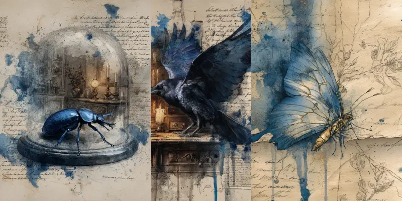 Dark Romantic Art Gothic Ink Images Generator App | PromptBase