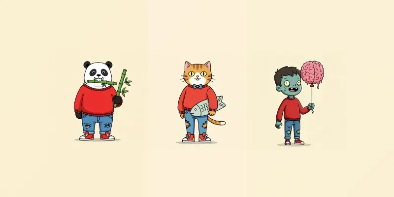 Cartoon Characters With Holding Objects Generator App | PromptBase