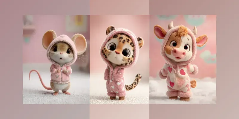Adorable Baby Animals In Cozy Outfits Midjourney Prompt | PromptBase