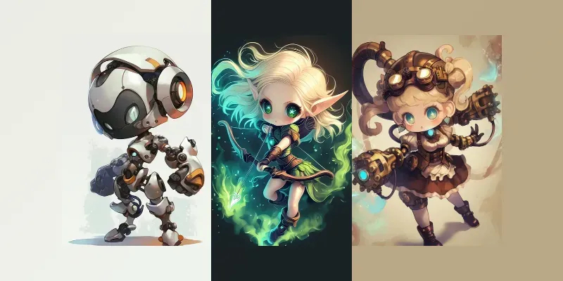 Chibi Style Character Illustration Generator App | PromptBase