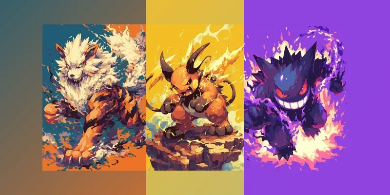 Dynamic Pokemon Pixel Art Masterpiece Generator App | PromptBase