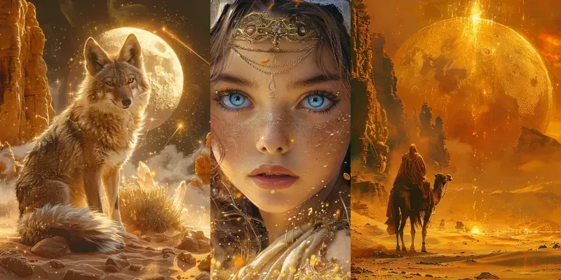 Fantasy Desert Art Generator App | PromptBase
