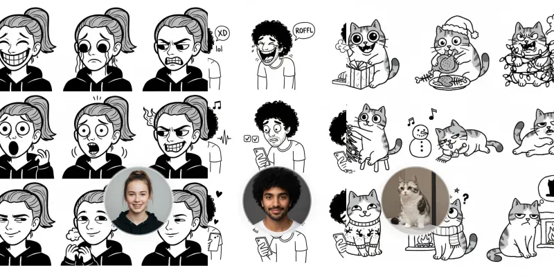 Meme Face Line Art Generator App | PromptBase