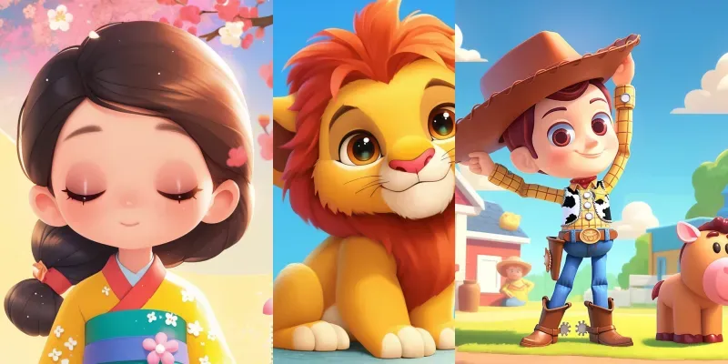 Disney Animated Charm Art Generator App | PromptBase