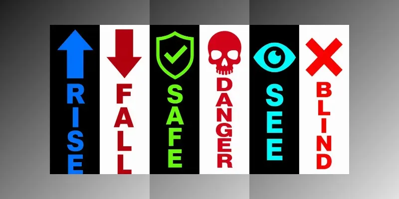 Safety Sign Contrast Icons ChatGPT Image Prompt | PromptBase